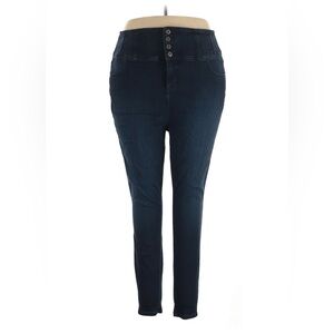 TORRID Button Fly Dark High-Rise Skinny Jeans Super Stretchy